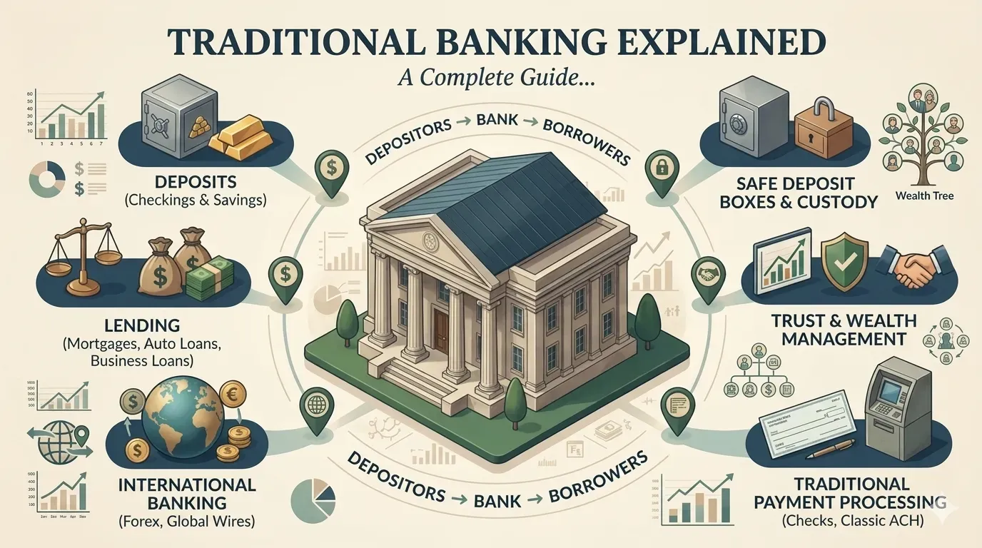 Traditional Banking Explained: A Complete Guide to How Banks Work, What They Offer, and How to Use Them Effectively